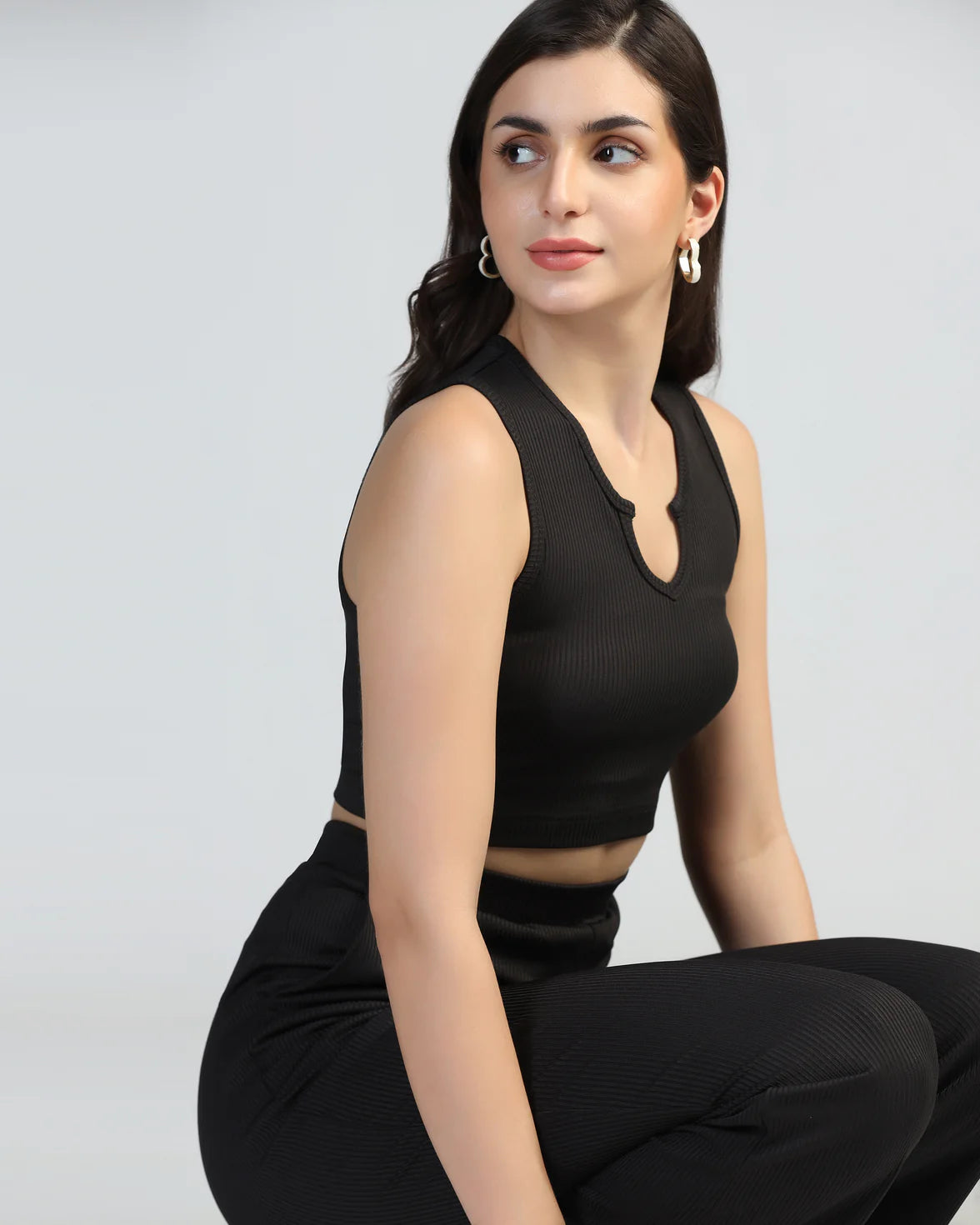 Boat-Neck Top with Palazzos Set