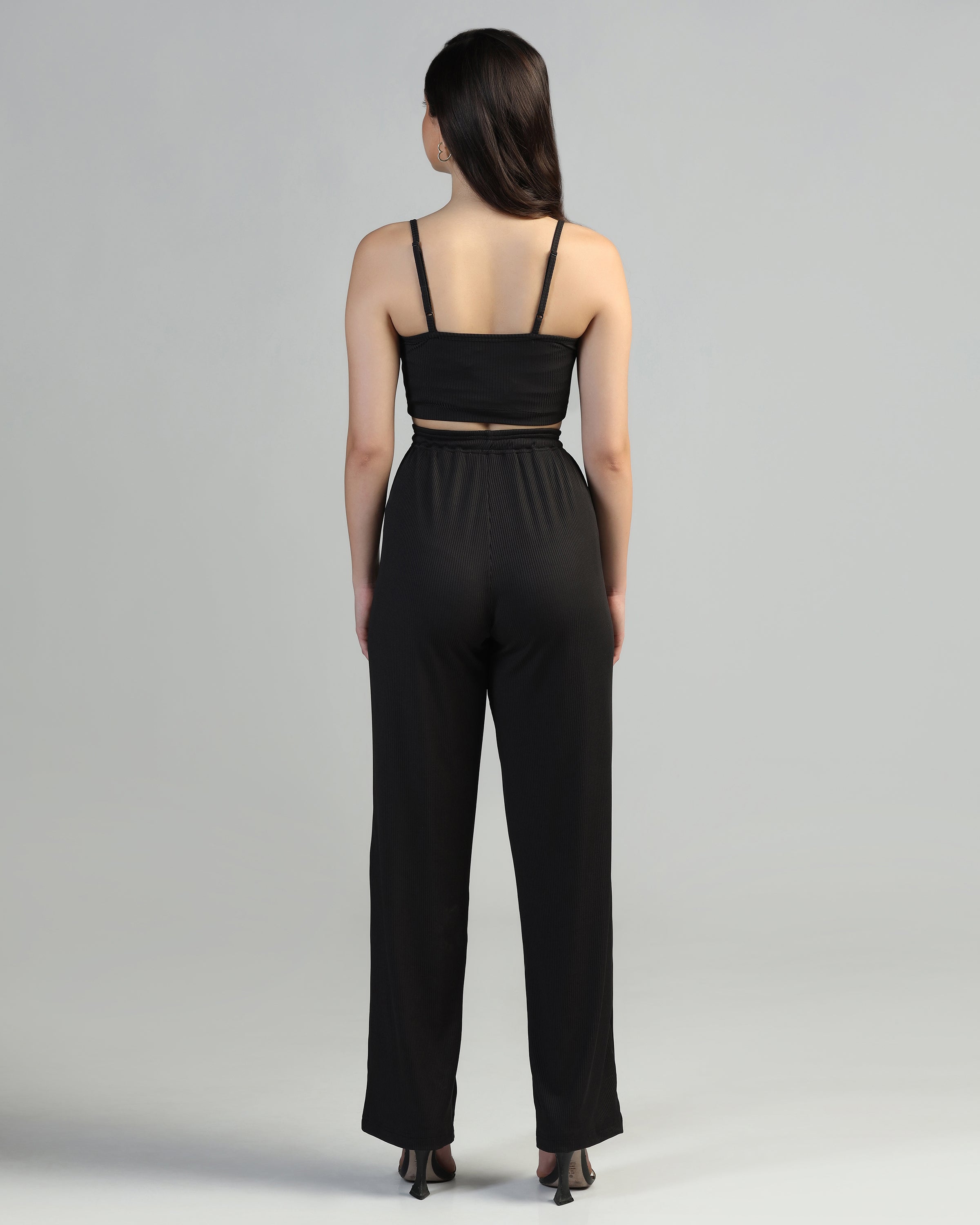 Women Strappy Crop Top with Trousers