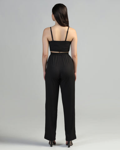 Women Strappy Crop Top with Trousers