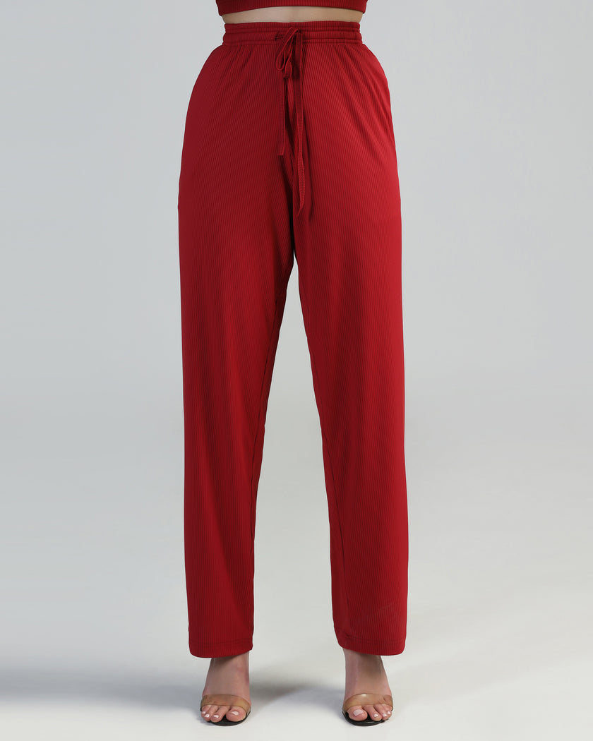 Women Strappy Crop Top with Trousers