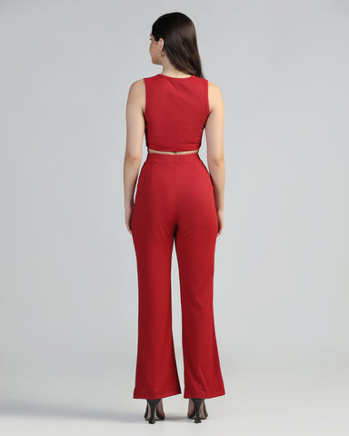 Boat-Neck Top with Palazzos Set