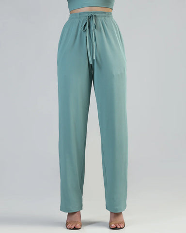 Women Strappy Crop Top with Trousers