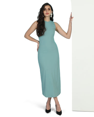 Women Round-Neck Midi Dress