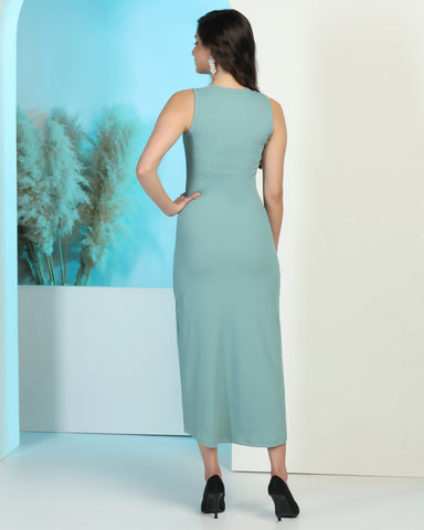 Women Round-Neck Midi Dress