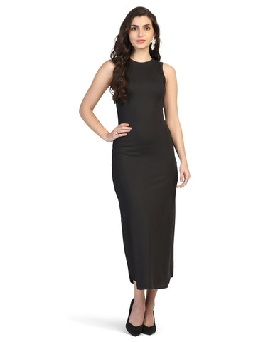 Women Round-Neck Midi Dress