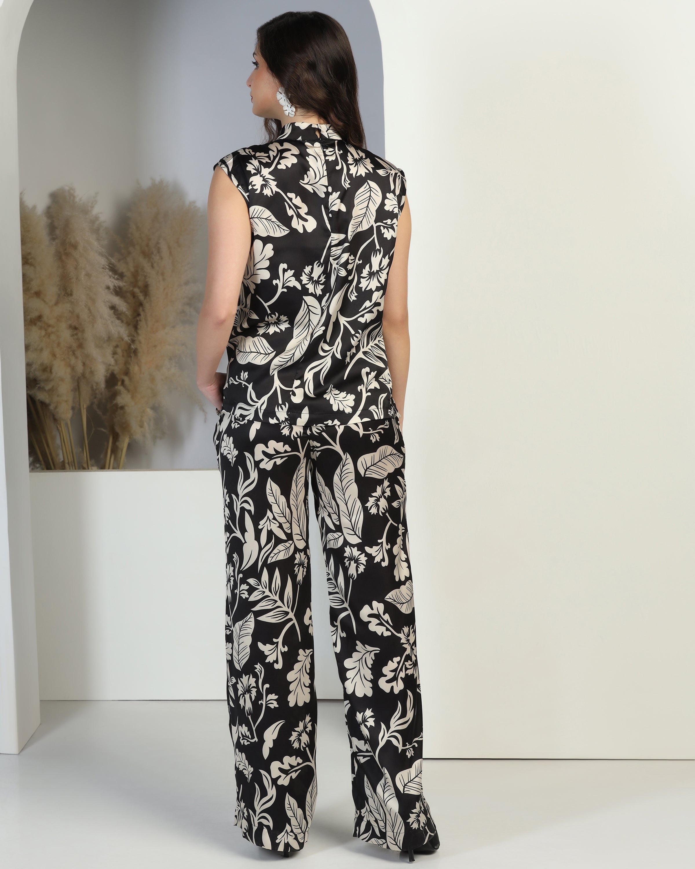Women's Satin Ankle Length Co-Ord Set for Women