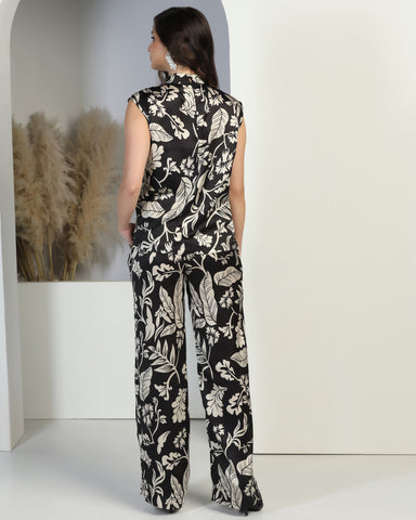 Women's Satin Ankle Length Co-Ord Set for Women