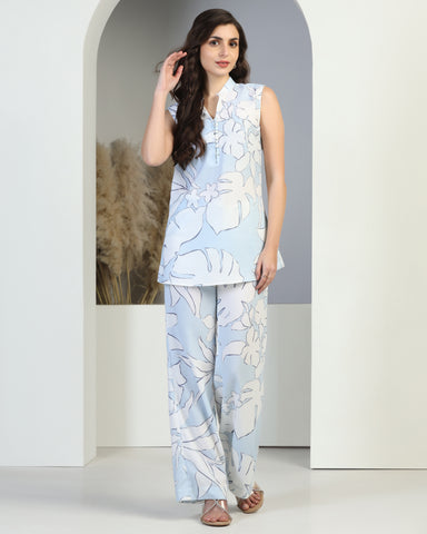 Women Floral Print Tunic with Pants