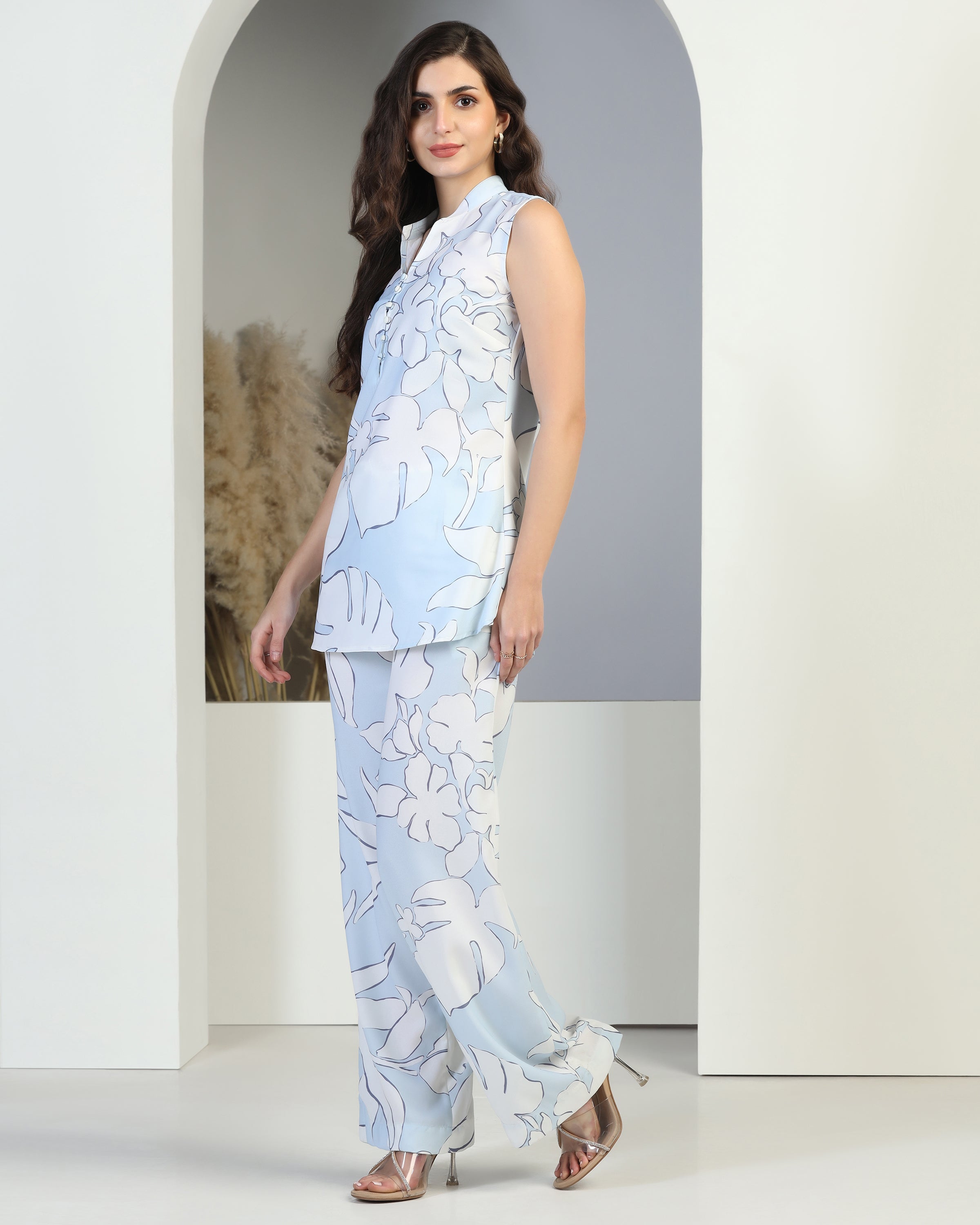 Women Floral Print Tunic with Pants