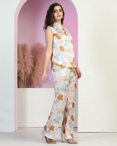 Women's Satin Ankle Length Co-Ord Set for Women