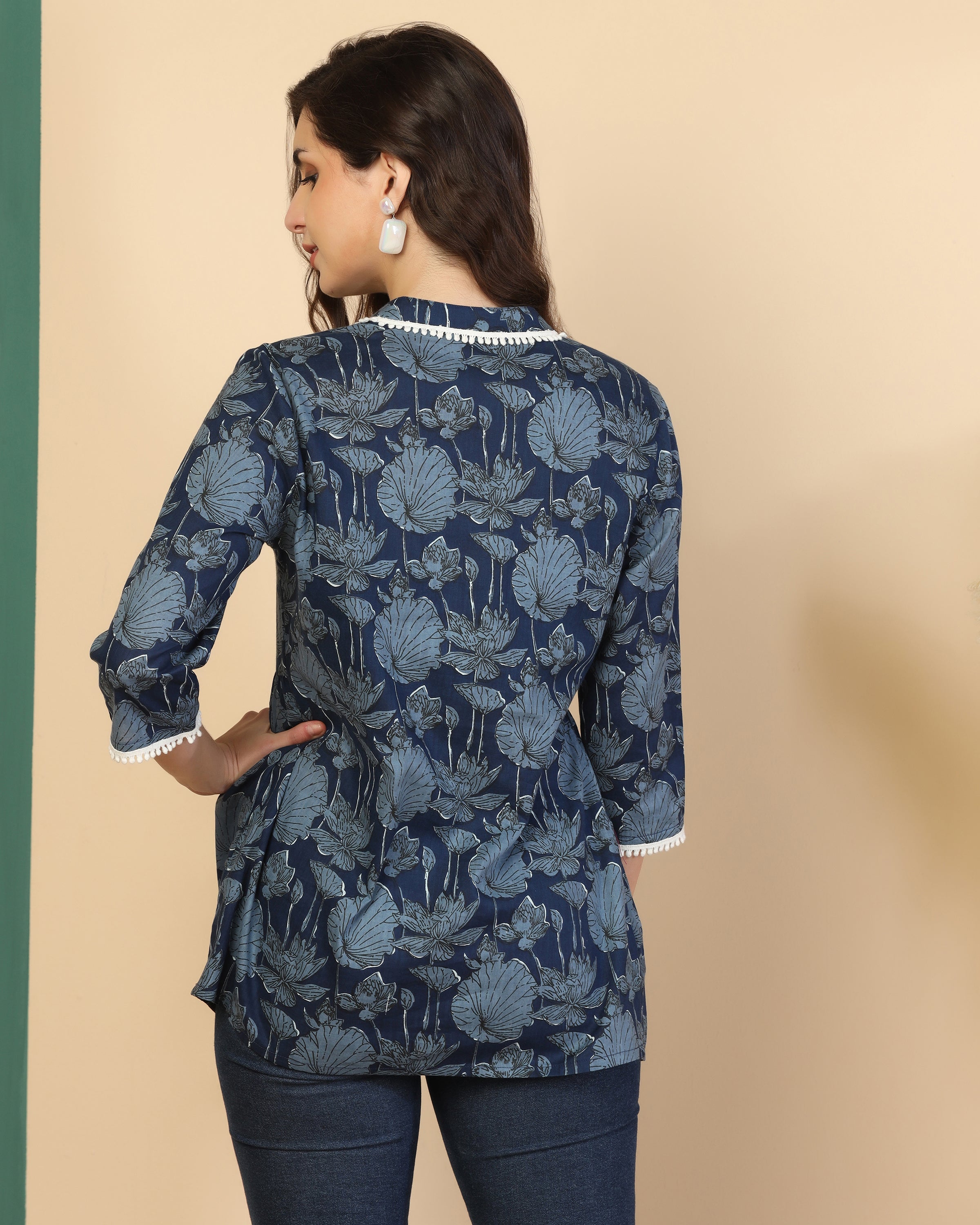 Women Floral Print Flared Tunic