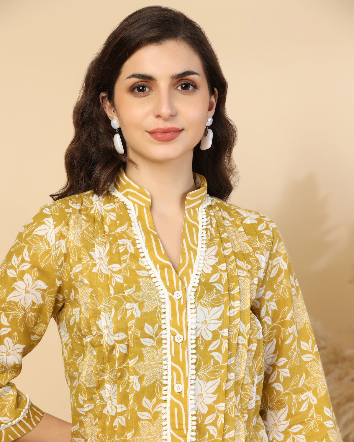 Floral Printed Cotton Top for Women