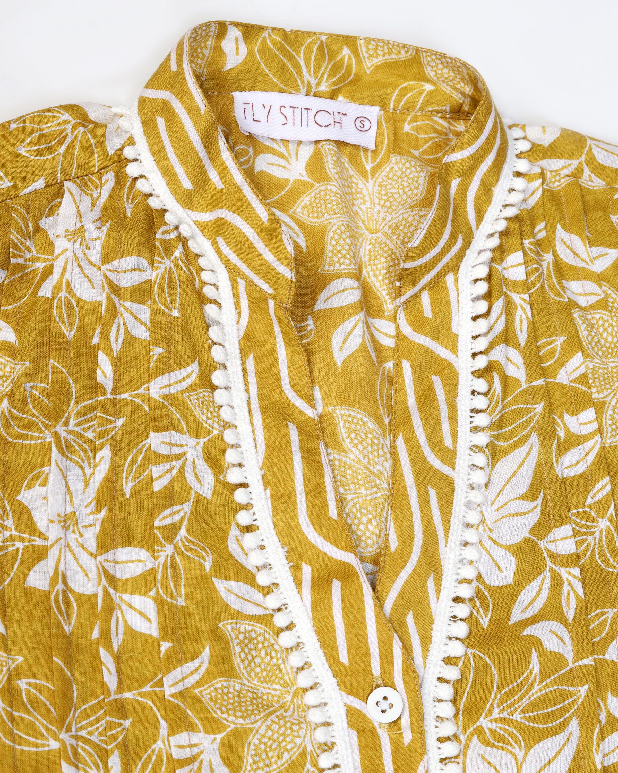 Women Floral Print Pure Cotton Straight Top