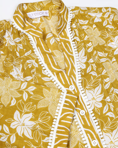 Women Floral Print Pure Cotton Straight Top