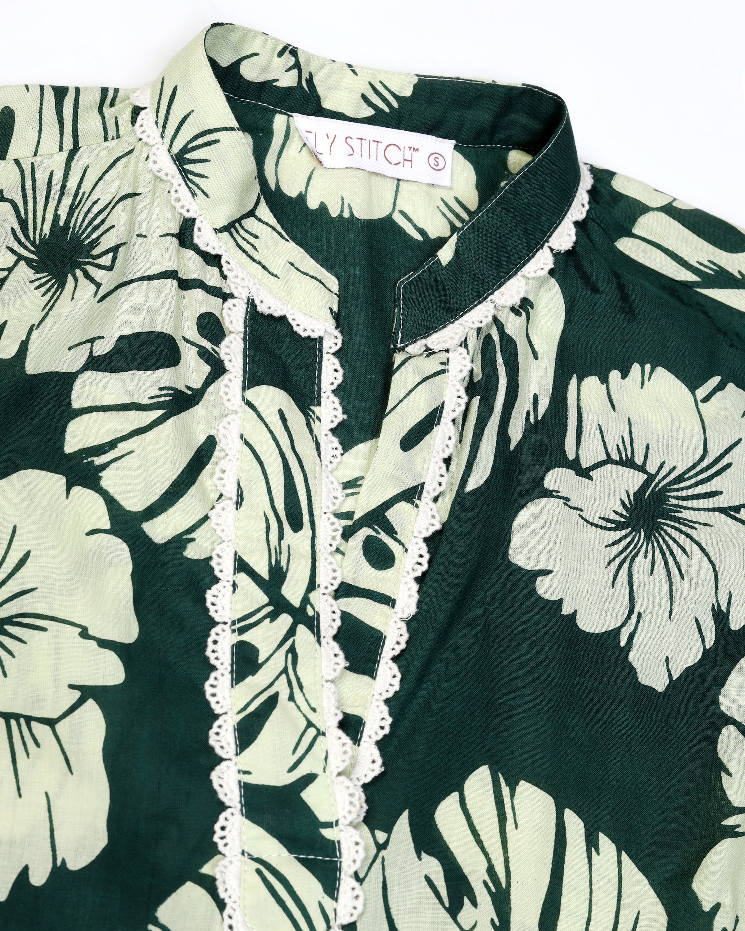 Floral Printed V Neck Pure Cotton Top With Palazzo