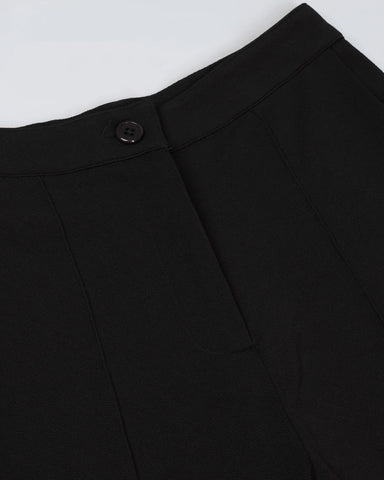 Women High-Rise Pleated Bootcut Trousers