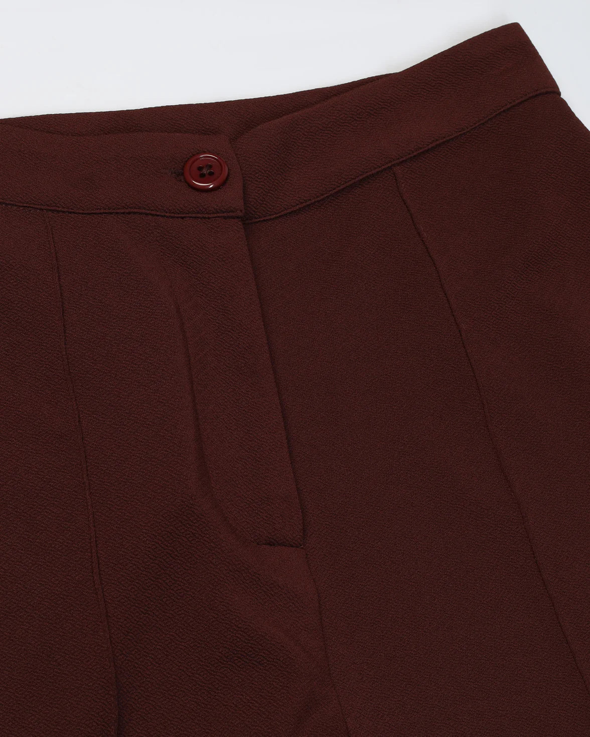 Women High-Rise Pleated Bootcut Trousers
