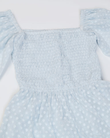Women's Jacquard Smocked Fit & Flare Maxi Dress