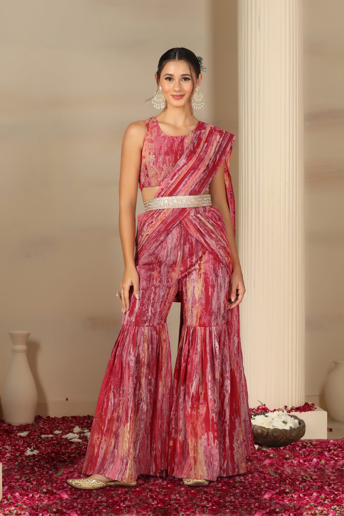 Women’s Indo Western Saree Set