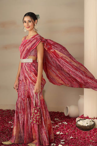 Women’s Indo Western Saree Set