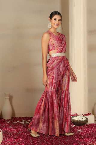 Women’s Indo Western Saree Set