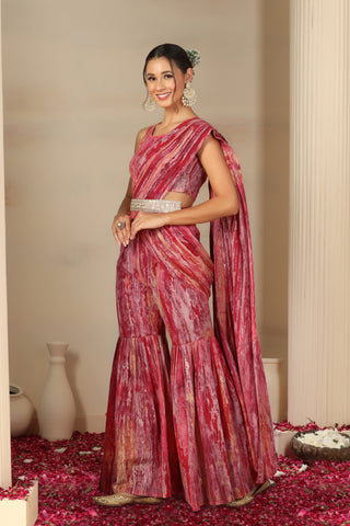 Women’s Indo Western Saree Set