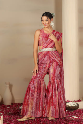 Women’s Indo Western Saree Set