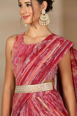 Women’s Indo Western Saree Set
