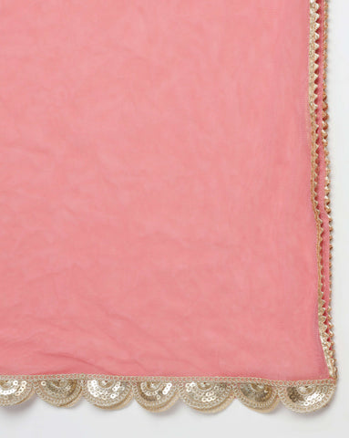 Women’s Cotton Printed Kurta Set with Sharara & Dupatta