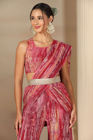 Women’s Indo Western Saree Set