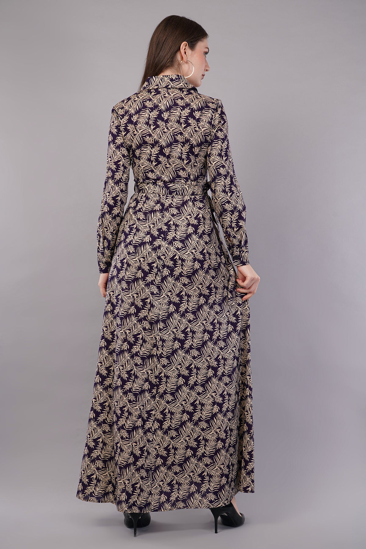 Women Leaf Print Fit & Flare Dress