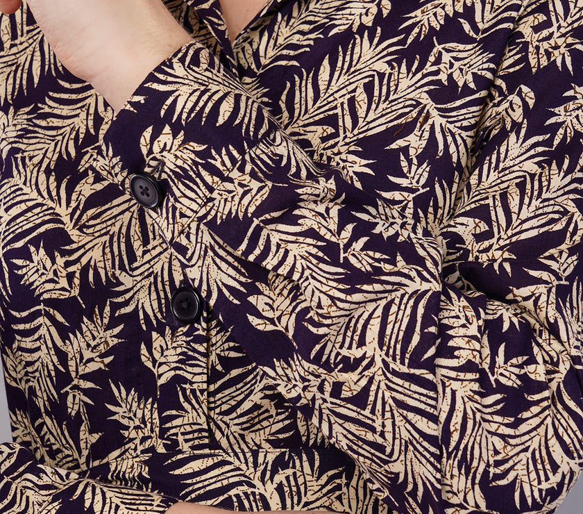 Women Leaf Print Fit & Flare Dress