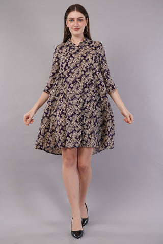 Women Printed Fit & Flare Dress