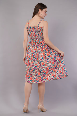 Women Floral Print Fit & Flare Dress