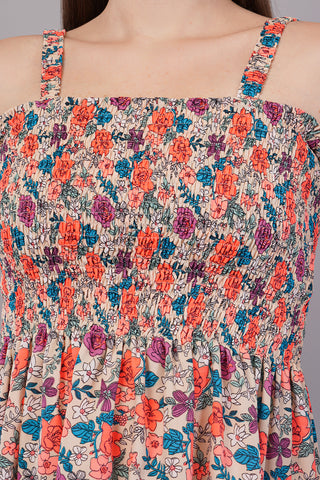 Women Floral Print Fit & Flare Dress