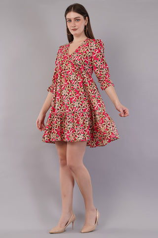 Floral Print Fit & Flare Dress