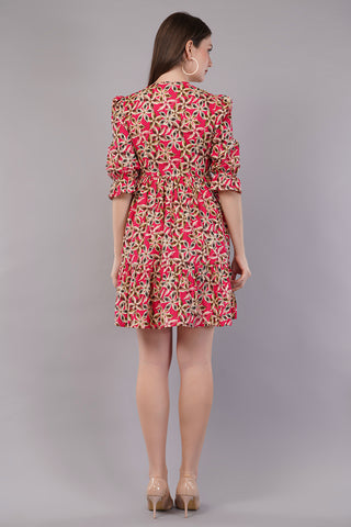 Floral Print Fit & Flare Dress