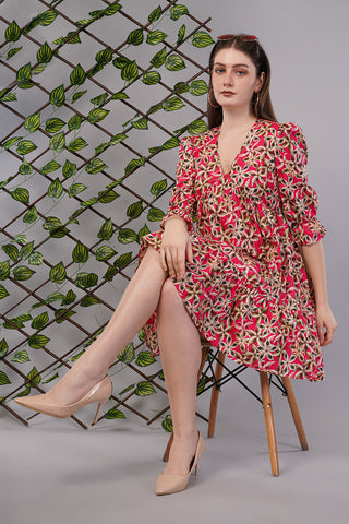 Floral Print Fit & Flare Dress