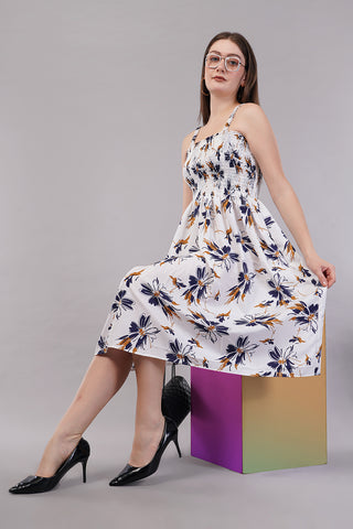 Floral Print Fit & Flare Dress