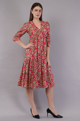 Floral Print Tiered Dress