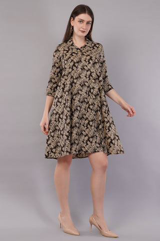Women Printed Fit & Flare Dress