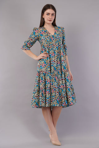 Women Printed Fit & Flare Dress