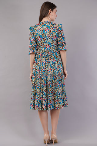 Women Printed Fit & Flare Dress