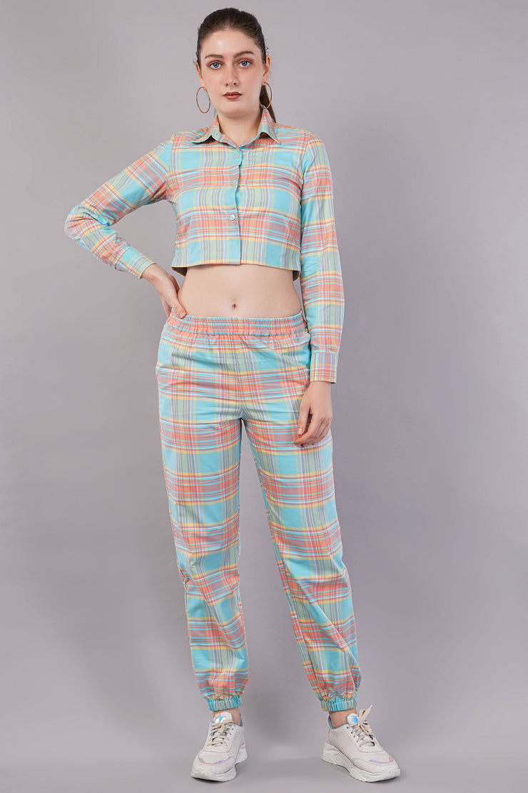 Women Checked Co-ord Set