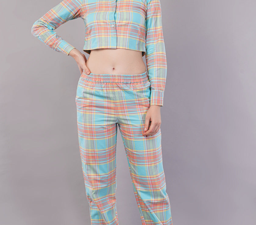 Women Checked Co-ord Set