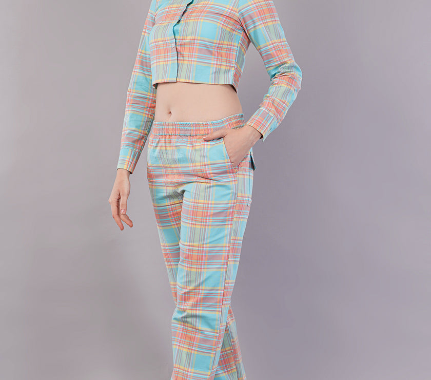 Women Checked Co-ord Set