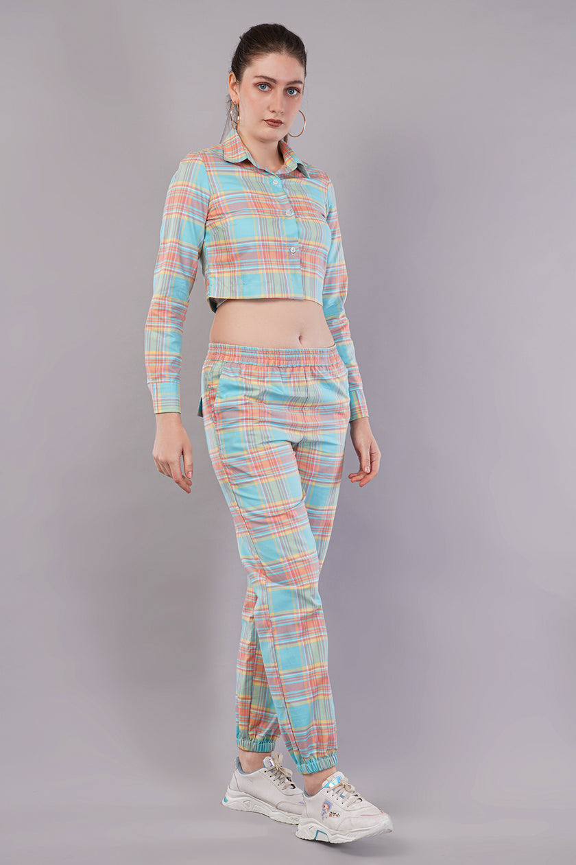 Women Checked Co-ord Set