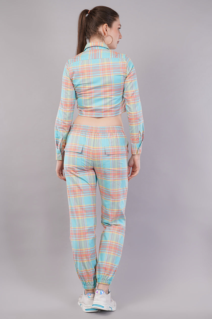 Women Checked Co-ord Set