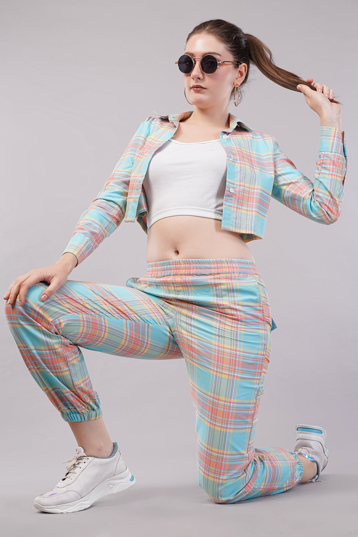 Women Checked Co-ord Set