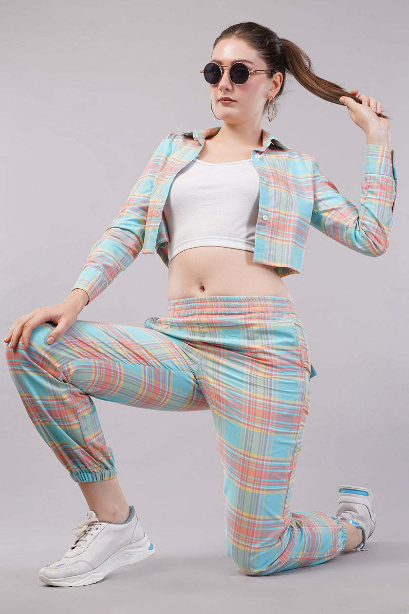 Women Checked Co-ord Set